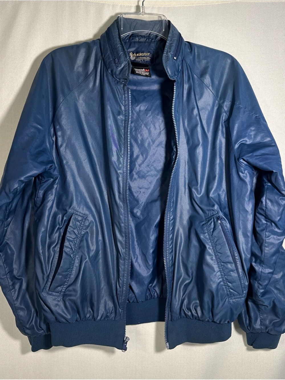 Duckster Blue Women’s Bomber Jacket - Classic Lightweight Outerwear